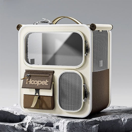 猫用バッグ 旅行用リュック リュックサック 四季対応 ペットバッグ 外出用 中小型犬 ペットリュック 大容量 ポータブル 通気性が良い 軽量 快適 おしゃれな ブラウン CWB-N002