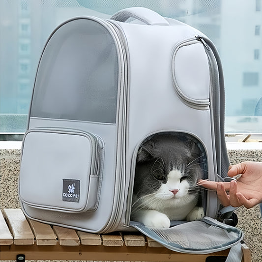 猫用バッグ お出かけ用 ペット用リュック 犬用リュック バッグ ペット用バッグ ペット用キャリーバッグ ハンドバッグ 携帯便利 通気性良い 折りたたみ可能 大容量 軽量 おしゃれな グレー CWB-N003