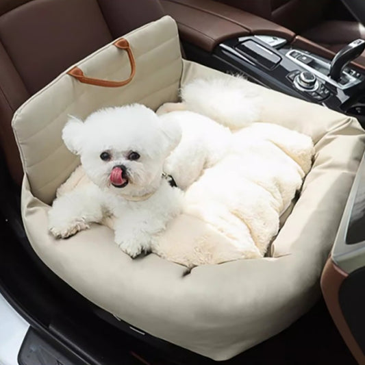 ペット用カーキャリー ペット用ベッド 車載用ベッド 四季対応 猫用ベッド ドッグシート 中小型犬 犬用ベッド 水洗いできる 取り外しできる 温かい 大容量 柔らかい 安全 ホワイト CZW-N004