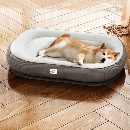 犬用ベッド ペットマット 犬床 秋冬 大型犬 ペット用 中小型犬 ペット用 高反発 快適 厚手の犬用ベッド 大きい 柔らかい 暖かい グレー GW-N005