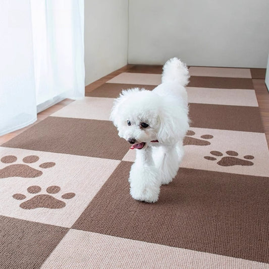 犬用マット ペット用マット ジョイントカーペット 四季対応 滑り止めマット 猫用ベッド 犬用ハウス ペット用 水洗いできる 防音 防水 爪とぎに強い 噛みにくい 厚め ブルー GW-N009