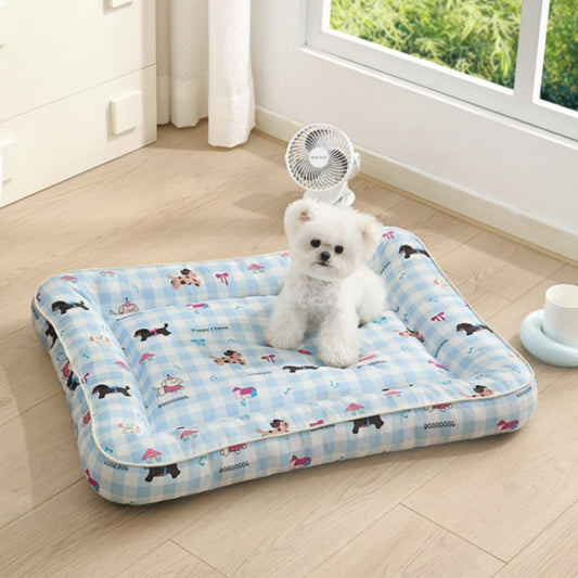 防水猫ベッド 四季に適した 寝マット ペット用床 寝マット 猫ベッド ペット用冷却マット 犬用ベッド 夏 快適 厚手 滑り止め 柔らかい 大きい ブルー MW-N007