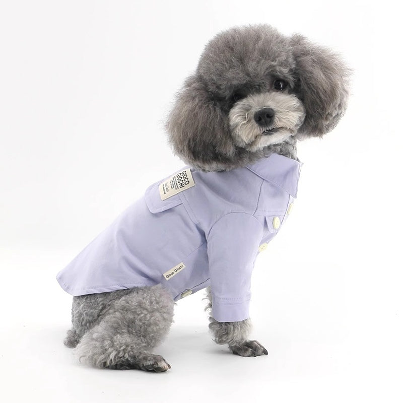 ペット　夏　犬用の服　テディ　ビション・フリーゼ　ペット用　誕生日用ドレス　薄手　シャツ　カップル　誕生日用ドレス　レース　快適　かわいい　パープル 　FZ-N008