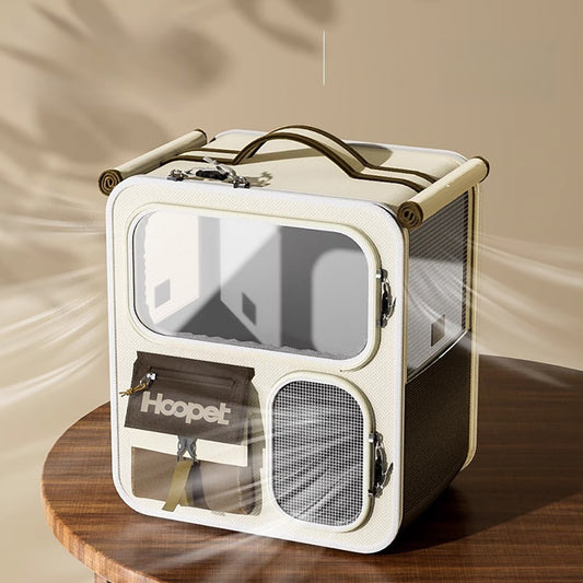 猫用バッグ　旅行用リュック　リュックサック　四季対応　ペットバッグ　外出用　中小型犬　ペットリュック　大容量　ポータブル　通気性が良い　軽量　快適　おしゃれな　ブラウン　CWB-N002