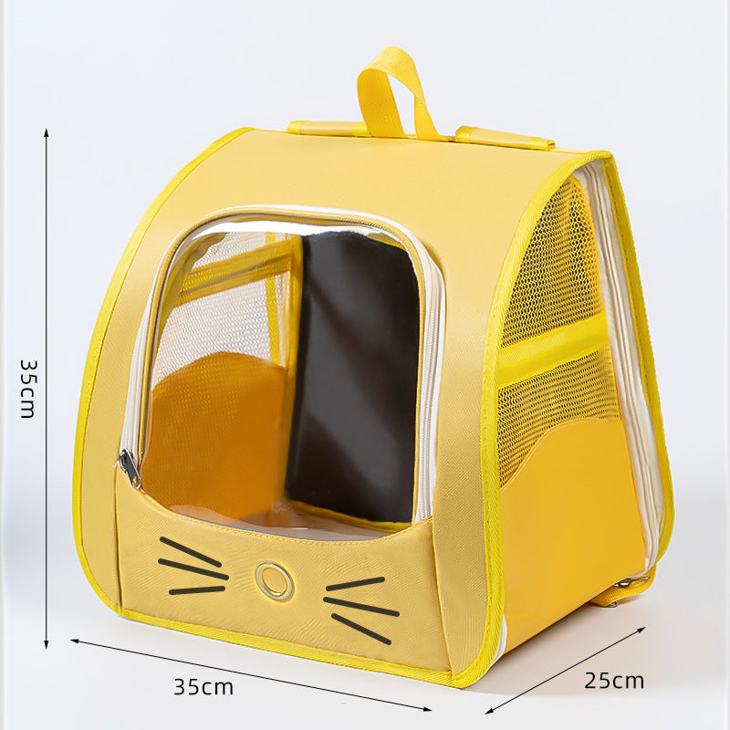 猫用ランドセル　リュックサック　旅行バッグ　車載用　ペットバックパック　ペット用　多機能バッグ　携帯ペットバッグ　爪とぎに強い　耐摩耗　折りたたみ可能　通気性が良い　大きい　かわいい　グレー　CWB-N015