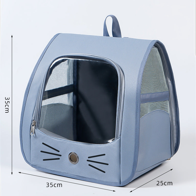 猫用ランドセル　リュックサック　旅行バッグ　車載用　ペットバックパック　ペット用　多機能バッグ　携帯ペットバッグ　爪とぎに強い　耐摩耗　折りたたみ可能　通気性が良い　大きい　かわいい　グレー　CWB-N015