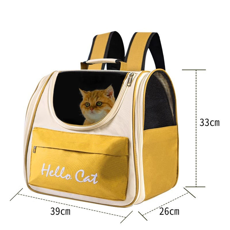 猫用ランドセル　リュックサック　旅行バッグ　車載用　ペットバックパック　ペット用　多機能バッグ　携帯ペットバッグ　爪とぎに強い　耐摩耗　折りたたみ可能　通気性が良い　大きい　かわいい　グレー　CWB-N015
