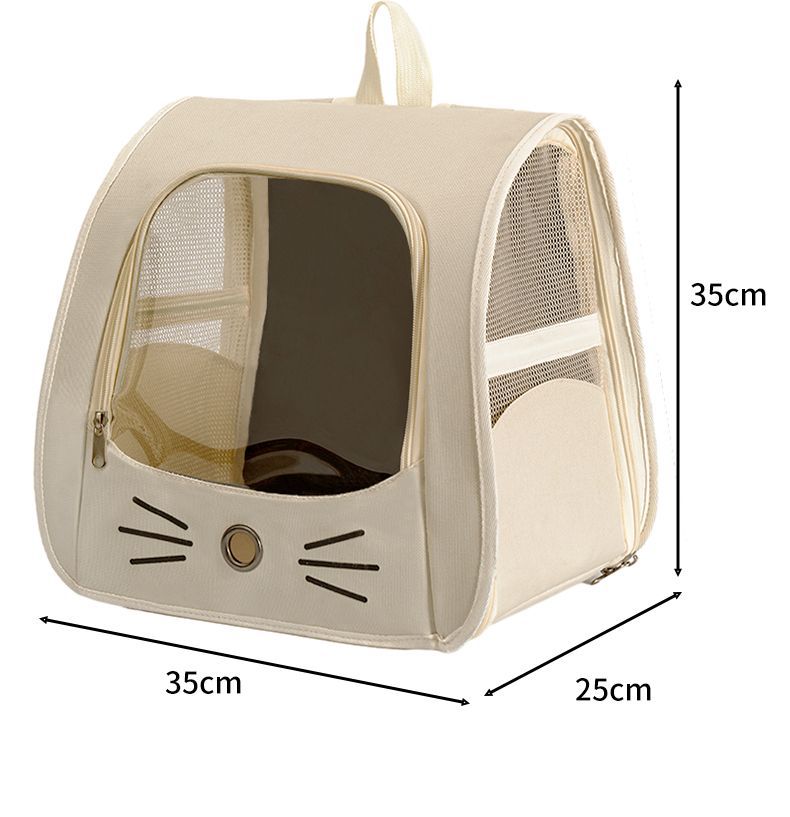 猫用ランドセル　リュックサック　旅行バッグ　車載用　ペットバックパック　ペット用　多機能バッグ　携帯ペットバッグ　爪とぎに強い　耐摩耗　折りたたみ可能　通気性が良い　大きい　かわいい　グレー　CWB-N015