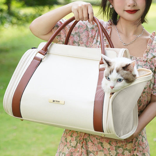 キャットバッグ　携帯バッグ　ペットバッグ　トラベルバッグ　四季対応　ドッグバッグ　車載式　ペット用　安定感がある　耐摩耗　大容量　通気性良い　軽量　多機能　カーキ　CWB-N018