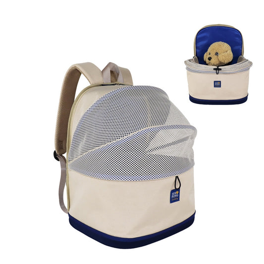 ペットリュック　お出かけバッグ　キャリーバッグ　小型犬用リュック　折りたたみ猫バッグ　リュックサック　ペットバッグ　ペット用　カジュアル　大容量　透気性良い　高品質　洗える　軽量　ブルー　CWB-N021