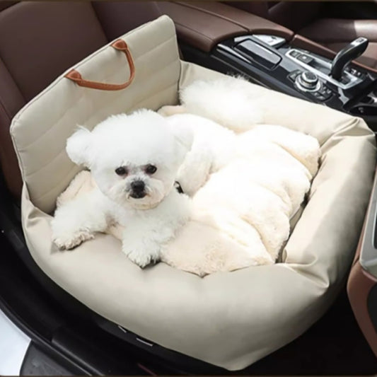 ペット用カーキャリー　ペット用ベッド　車載用ベッド　四季対応　猫用ベッド　ドッグシート　中小型犬　犬用ベッド　水洗いできる　取り外しできる　温かい　大容量　柔らかい　安全　ホワイト　CZW-N004