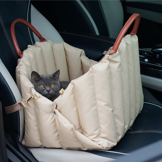 ペットキャリー　お出かけバッグ　カーキャリー　四季対応　猫用ベッド　犬用ベッド　車載用　ハンドバッグ　携帯便利　快適　水洗いできる　耐摩耗　大容量　安全　ブルー　CZW-N007