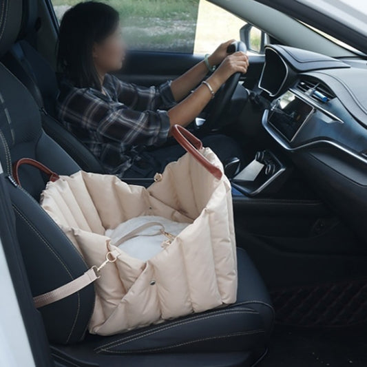 ペットキャリー　お出かけバッグ　カーキャリー　四季対応　猫用ベッド　犬用ベッド　車載用　ハンドバッグ　携帯便利　快適　水洗いできる　耐摩耗　大容量　安全　ブルー　CZW-N007