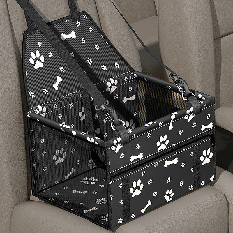車載バッグ　出行用　ペット用旅行箱　折りたたみ式　ペット車載マット　ペット用　中小型犬　安全シート　快適　防水　通気性良い　耐摩耗　頑丈　安全　グレー　CZW-N008