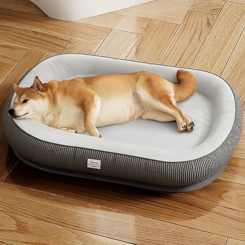 犬用ベッド　ペットマット　犬床　秋冬　大型犬　ペット用　中小型犬　ペット用　高反発　快適　厚手の犬用ベッド　大きい　柔らかい　暖かい　グレー　GW-N005