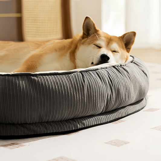 犬用ベッド　ペットマット　犬床　秋冬　大型犬　ペット用　中小型犬　ペット用　高反発　快適　厚手の犬用ベッド　大きい　柔らかい　暖かい　グレー　GW-N005