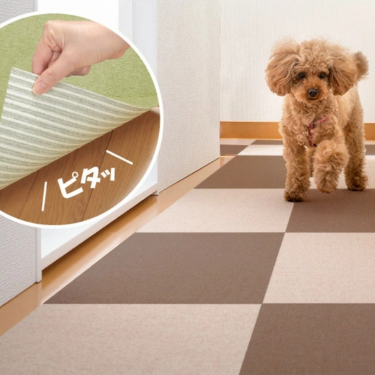 犬用マット　ペット用マット　ジョイントカーペット 　四季対応　滑り止めマット　猫用ベッド　犬用ハウス　ペット用　水洗いできる　防音　防水　爪とぎに強い　噛みにくい　厚め　ブルー　GW-N009