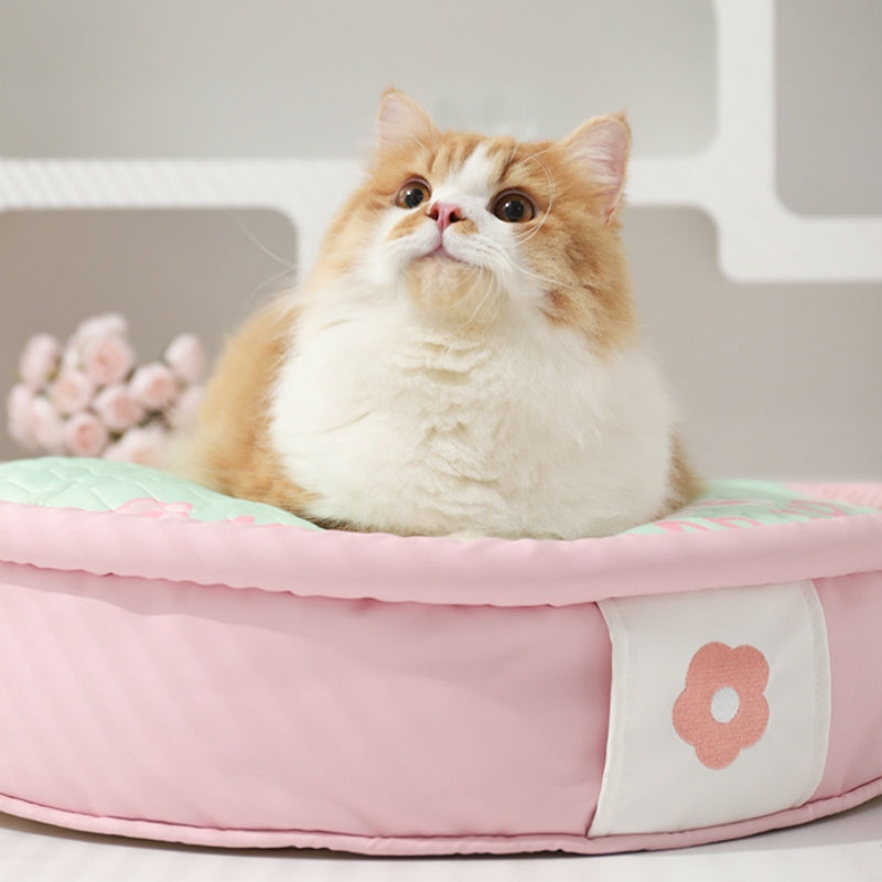 涼感マット　夏　猫用マット　猫ベッド　夏　ペット用涼感マット　アイスシルク　四季対応　取り外して洗える　快適　滑り止め　洗濯機で洗える　柔らかい　かわいい　ピンク　MW-N013