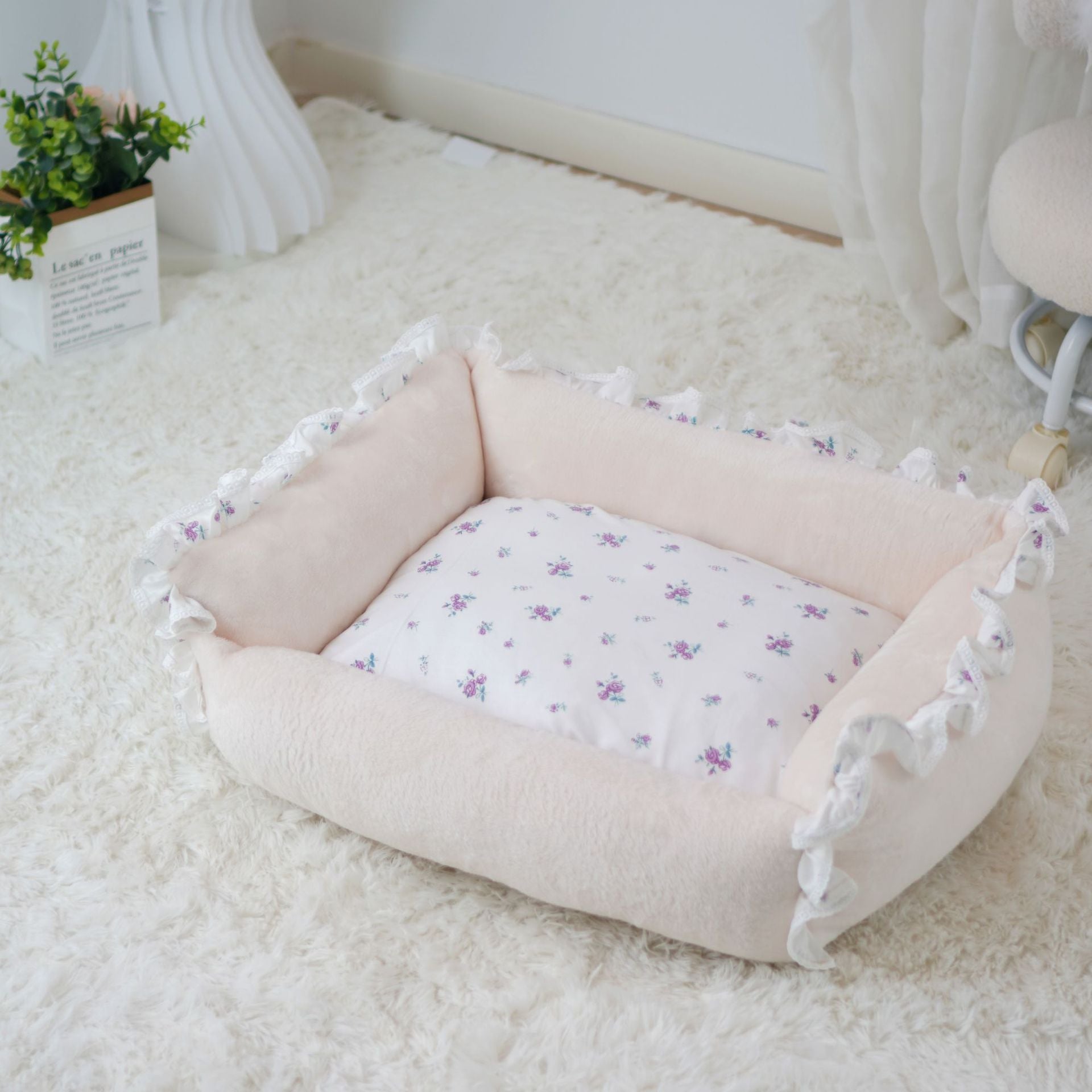 ペットマット　純綿の敷物　猫用ベッド　ペット用マット　四季に適した　ペット用　中小型犬　夏　洗える　快適　全て取り外して洗える　大きい　柔らかい　親肌な　ピンク　MW-N016