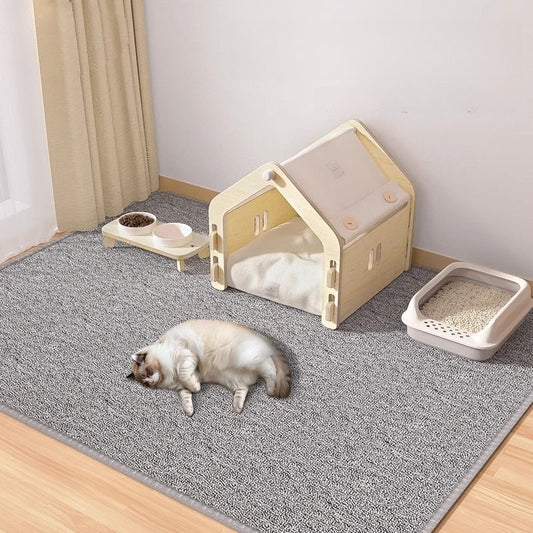 猫用ベッド　猫用爪とぎ　四季対応　ペット用マット　猫用睡眠マット　家庭用カーペット　犬用マット　リサイクル麻　床面保護　耐摩耗　毛羽立ちにくい　大きい　爪とぎに強い　多機能　グレー　MW-N019