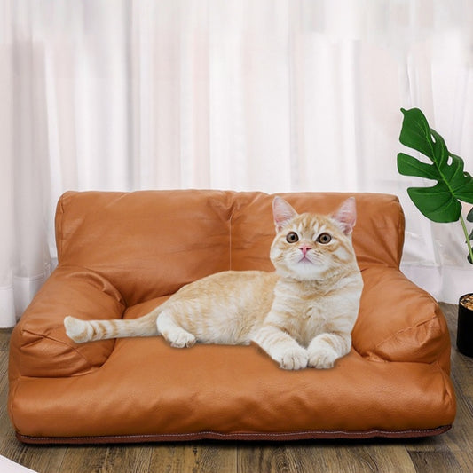 猫用ベッド　ペット用マット　犬用ベッド　四季対応　ペット用ソファ　猫用ソファ　中小型犬　ペット用ソファベッド 　防水　快適　通気性　大きい　柔らかい　おしゃれな　ブルー　MW-N020