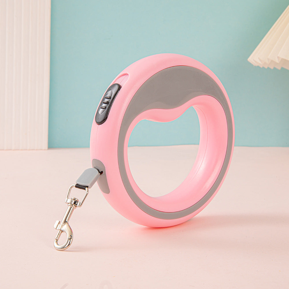 ペット用牽引器　犬用チェーン　アウトドア用　中小大型犬用　リード　散歩用リード　牽引ロープ　ペット用　摩耗に強い　耐久性の高い　安全　調節可能　軽量　便利　グレー　QYS-N004