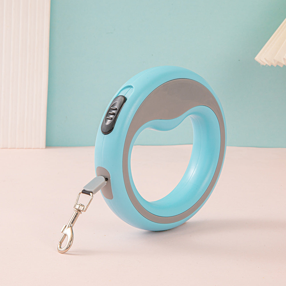 ペット用牽引器　犬用チェーン　アウトドア用　中小大型犬用　リード　散歩用リード　牽引ロープ　ペット用　摩耗に強い　耐久性の高い　安全　調節可能　軽量　便利　グレー　QYS-N004