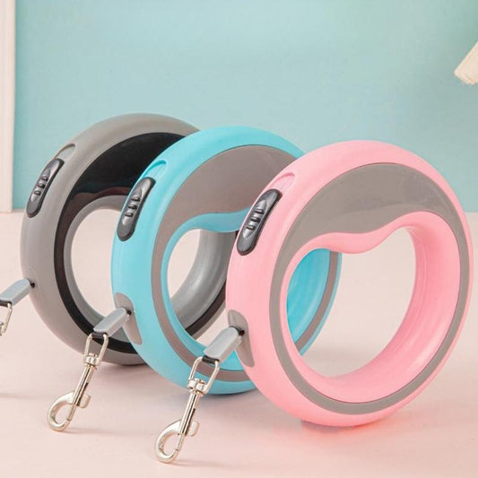 ペット用牽引器　犬用チェーン　アウトドア用　中小大型犬用　リード　散歩用リード　牽引ロープ　ペット用　摩耗に強い　耐久性の高い　安全　調節可能　軽量　便利　グレー　QYS-N004
