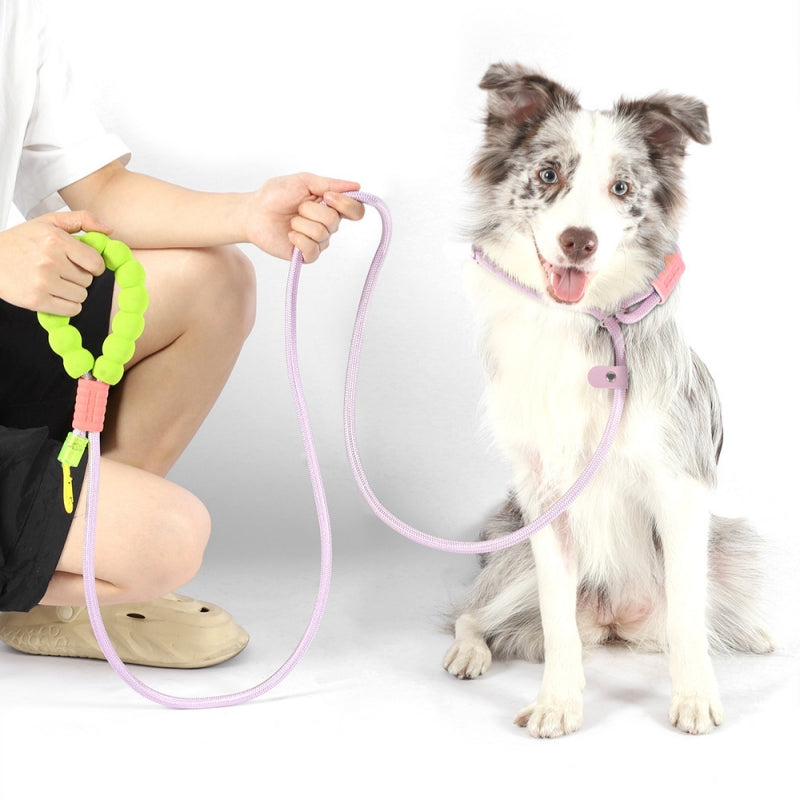 ペットリード　散歩用リード　発泡綿　P型リード　訓練用　散歩用リード　小中大型犬　耐摩耗　調節可能　快適　手に優しい　斜め掛け可能　飛び出し防止　かわいい　ブルー　QYS-N012