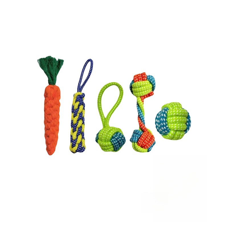 犬　コットンロープのおもちゃ　小型・中型犬　ペット用品　犬のおもちゃ　ペット用　フリスビーセット　歯磨き棒　噛みに強い　インタラクティブ　歯をきれいにする　頑丈　退屈を紛らわせる　耐久性がある　グリーン　WJ-N010