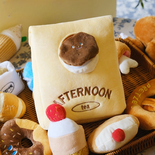 犬用おもちゃ　ぬいぐるみ　音が出るおもちゃ　掘るタイプのおもちゃ　遊び道具　ペット用　歯磨きおもちゃ　猫用おもちゃ　おやつ隠し　嗅ぎ嗅ぎ　ストレス解消　噛みにくい　安全　かわいい　ブラウン 　WJ-N011